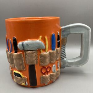 The Home Depot Ceramic Tool Belt Mug Mr. Christmas 3D Limited Edition VTG 2012